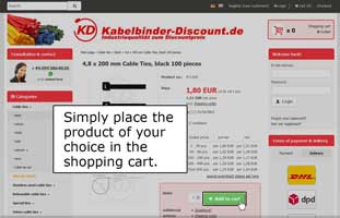 Product detail page
