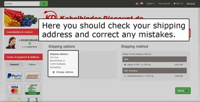 Shipping information