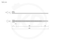 Hellermann KB 4,6 x 200 mm, bis +150C, 100 Stck