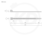 Hellermann KB UV-witterungsstabil 4,7 x 210 mm, schwarz 100 Stck