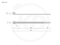 Hellermann KB UV-witterungsstabil 4,6 x 445 mm, schwarz 100 Stck