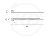 Hellermann KB UV-witterungsstabil 7,6 x 460 mm, schwarz 100 Stck