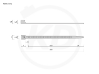 Hellermann KB 4,6 x 300 mm, bis +150C, 100 Stck