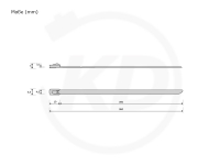 4.6 x 360 mm Edelstahlbinder, 304 SS, 100 Stck