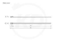 4.6 x 680 mm Edelstahlbinder, 304 SS, 100 Stck