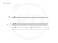 7.9 x 200 mm Edelstahlbinder, 304 SS, 100 Stck