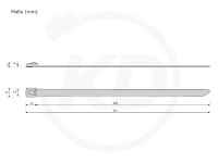 7.9 x 840 mm Edelstahlbinder, 304 SS, 100 Stck