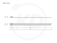 7.8 x 600 mm Edelstahlbinder, 304 SS, 100 Stck