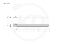 12 x 360 mm Edelstahlbinder mit Beschichtung 100 Stck