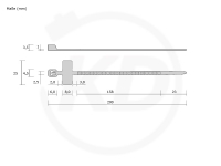 2.5 x 200 mm Kabelbinder mit Beschriftungsfeld, 100 Stck