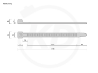 Hellermann UB-Serie KB 13,0 x 540 mm, schwarz 100 Stck