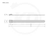 12 x 520 mm Edelstahlbinder mit Beschichtung 100 Stck