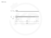 3.6 x 140 mm Kabelbinder hitzestabilisiert, 100 Stck