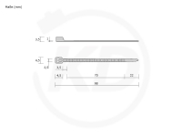 2.5 x 98 mm Kabelbinder hitzestabilisiert, 100 Stck