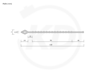 Mehrzweckbinder, 2,5 x 100 mm, natur, 100 Stck