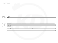 12.0 x 840 mm Edelstahlbinder, 304 SS, 100 Stck