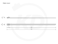 4.6 x 1000 mm Edelstahlbinder, 304 SS, 100 Stck