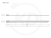 7.9 x 1067 mm Edelstahlbinder, 304 SS, 100 Stck