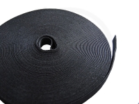 Klettbandrolle, schwarz, 16 mm x 25 Meter