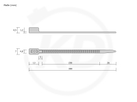 4.8 x 300 mm Doppelkopfbinder, natur, 100 Stck