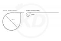 4.8 x 360 mm detektierbare Kabelbinder, 100 Stck