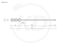 Mehrzweckbinder, 4,5 x 310 mm, natur, 100 Stck