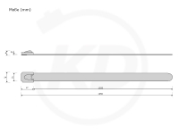 12.0 x 1050 mm Edelstahlbinder, 304 SS, 100 Stck