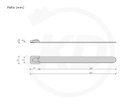 12.0 x 210 mm Edelstahlbinder, 304 SS, 100 Stck